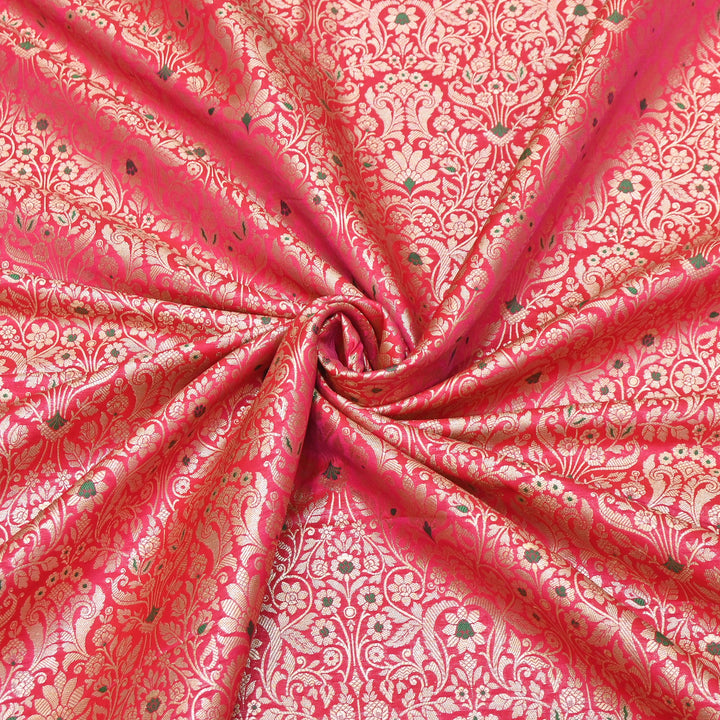 Premium Paudi Brocade Mina Jaal Fabric | Designer Fabric | ZZ0230-16