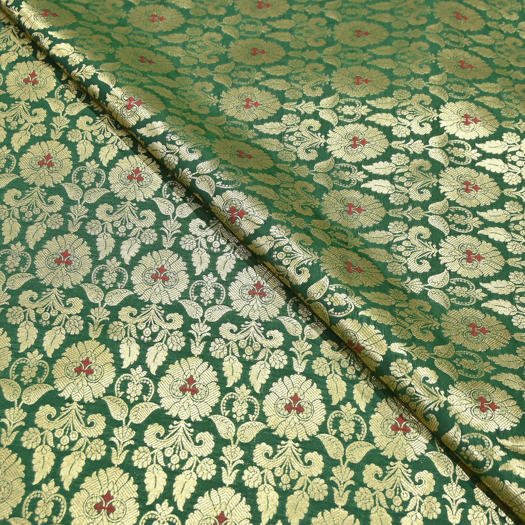 Premium Satin Mina Zari Brocade Fabric | Designer Fabric | ZZ1217-13