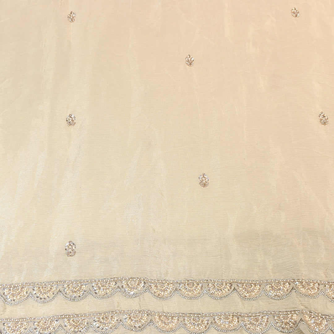 Premium Chinon Moti & Sequence Embroidery Dupatta Fabric | Designer Fabric - V2652C-5