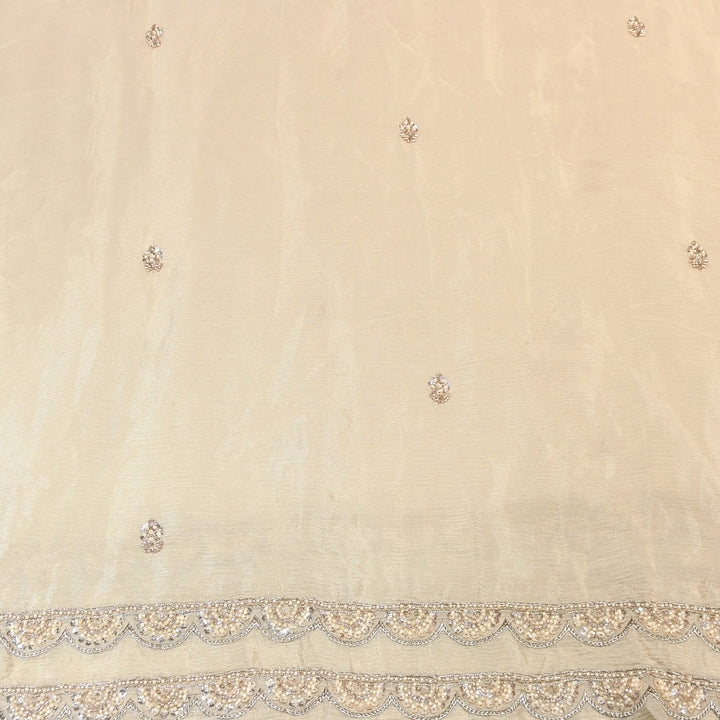 Premium Chinon Moti & Sequence Embroidery Dupatta Fabric | Designer Fabric - V2652C-5
