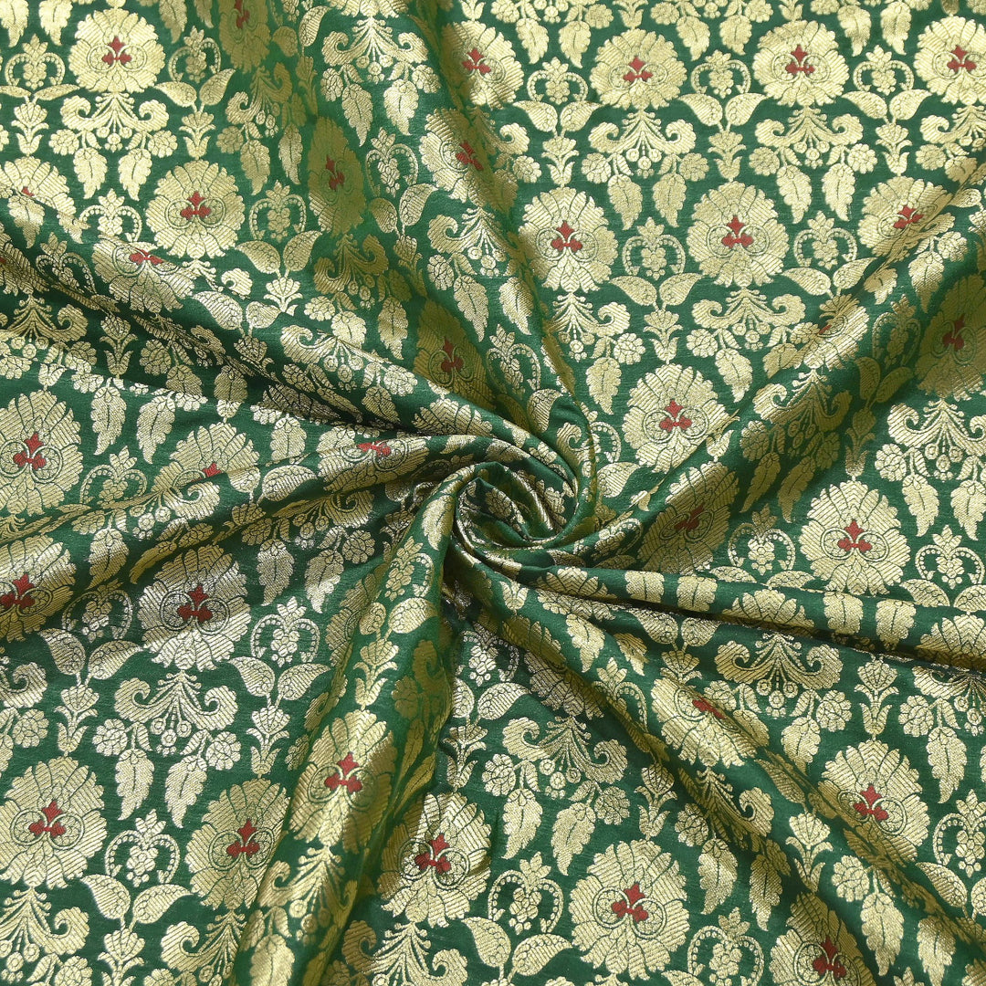 Premium Satin Mina Zari Brocade Fabric | Designer Fabric | ZZ1217-13