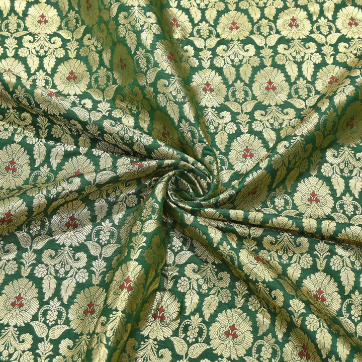 Premium Satin Mina Zari Brocade Fabric | Designer Fabric | ZZ1217-13