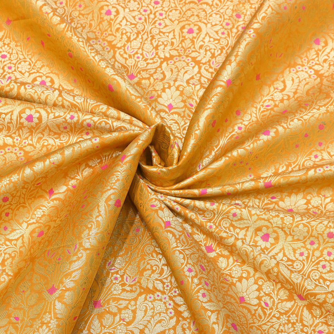 Premium Paudi Brocade Mina Jaal Fabric | Designer Fabric | ZZ0230-17