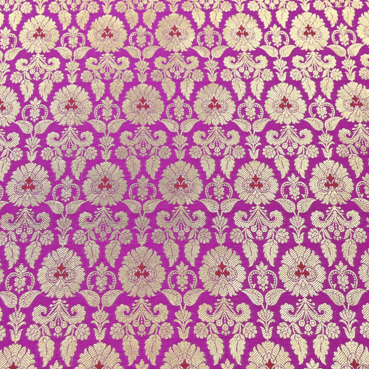 Premium Satin Mina Zari Brocade Fabric | Designer Fabric | ZZ1217-14