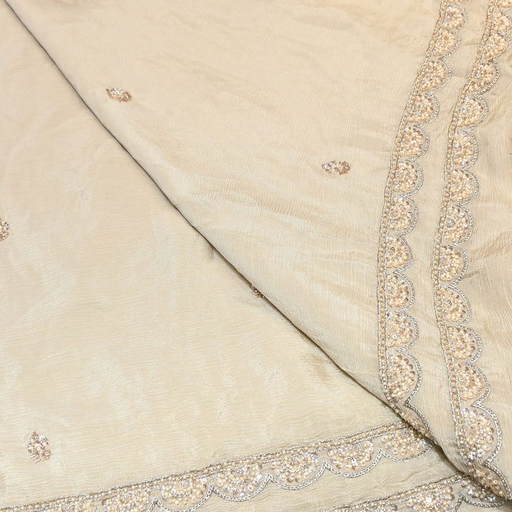 Premium Chinon Moti & Sequence Embroidery Dupatta Fabric | Designer Fabric - V2652C-5