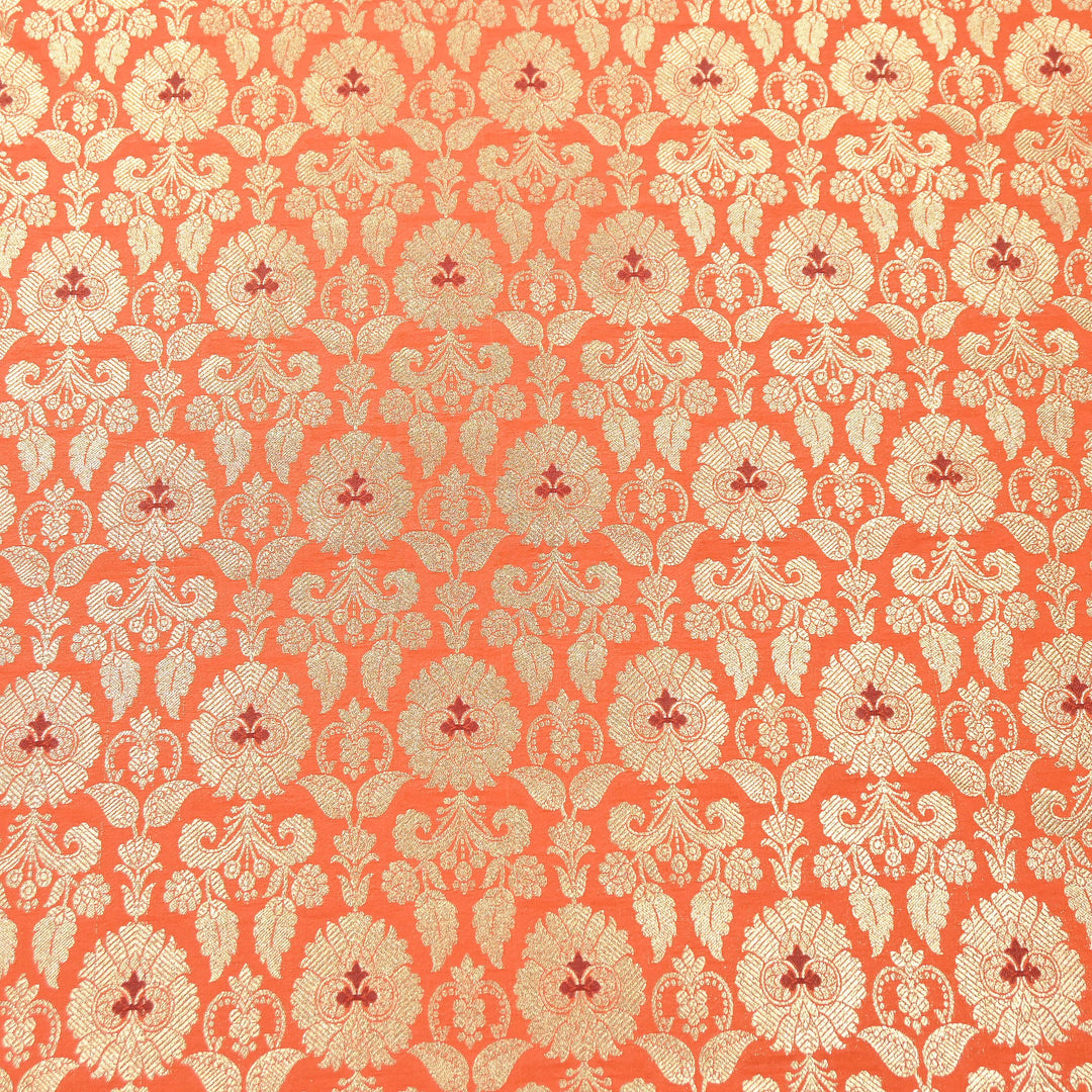 Premium Satin Mina Zari Brocade Fabric | Designer Fabric | ZZ1217-15