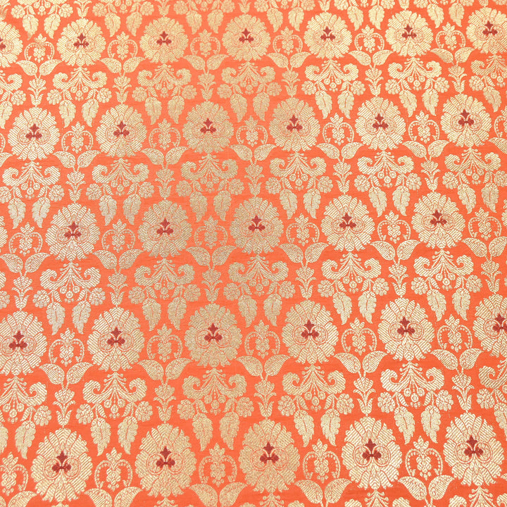 Premium Satin Mina Zari Brocade Fabric | Designer Fabric | ZZ1217-15