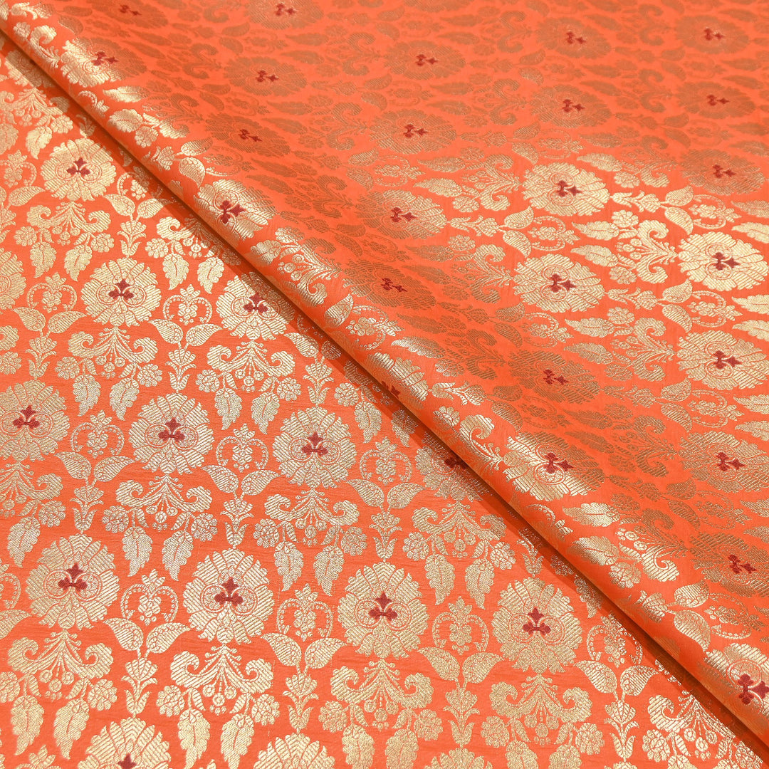 Premium Satin Mina Zari Brocade Fabric | Designer Fabric | ZZ1217-15