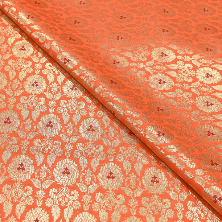 Premium Satin Mina Zari Brocade Fabric | Designer Fabric | ZZ1217-15