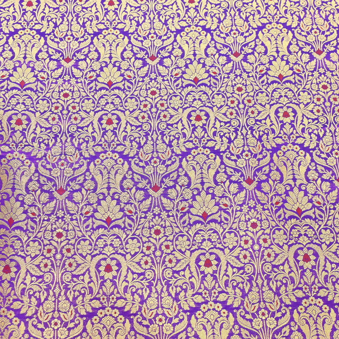 Premium Paudi Brocade Mina Jaal Fabric | Designer Fabric | ZZ0230-18