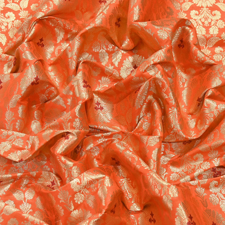 Premium Satin Mina Zari Brocade Fabric | Designer Fabric | ZZ1217-15