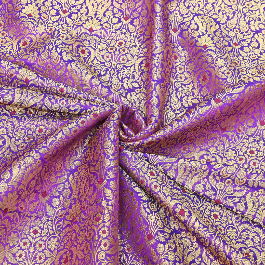 Premium Paudi Brocade Mina Jaal Fabric | Designer Fabric | ZZ0230-18