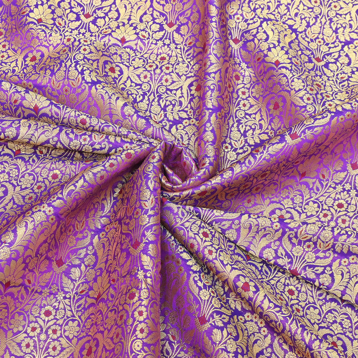 Premium Paudi Brocade Mina Jaal Fabric | Designer Fabric | ZZ0230-18