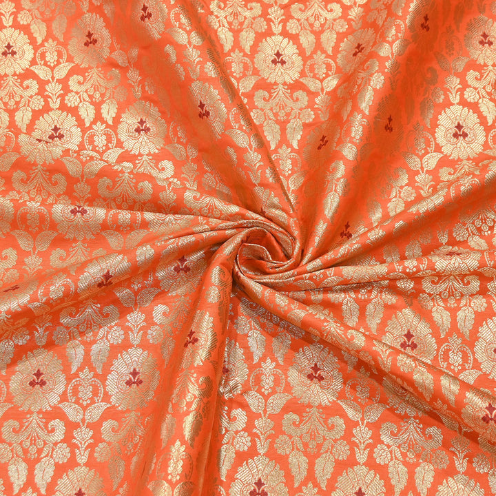 Premium Satin Mina Zari Brocade Fabric | Designer Fabric | ZZ1217-15