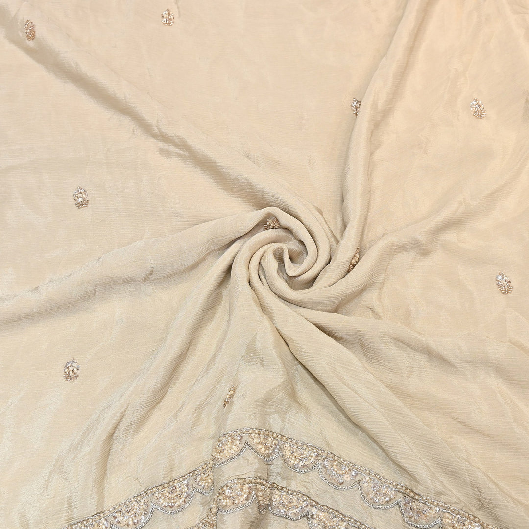 Premium Chinon Moti & Sequence Embroidery Dupatta Fabric | Designer Fabric - V2652C-5