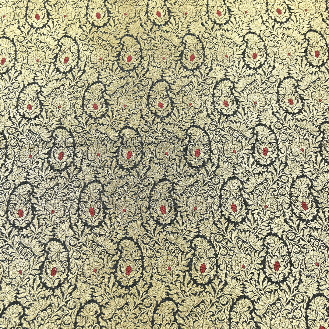 Premium Satin Mina Zari Brocade Fabric | Designer Fabric | ZZ1217-1
