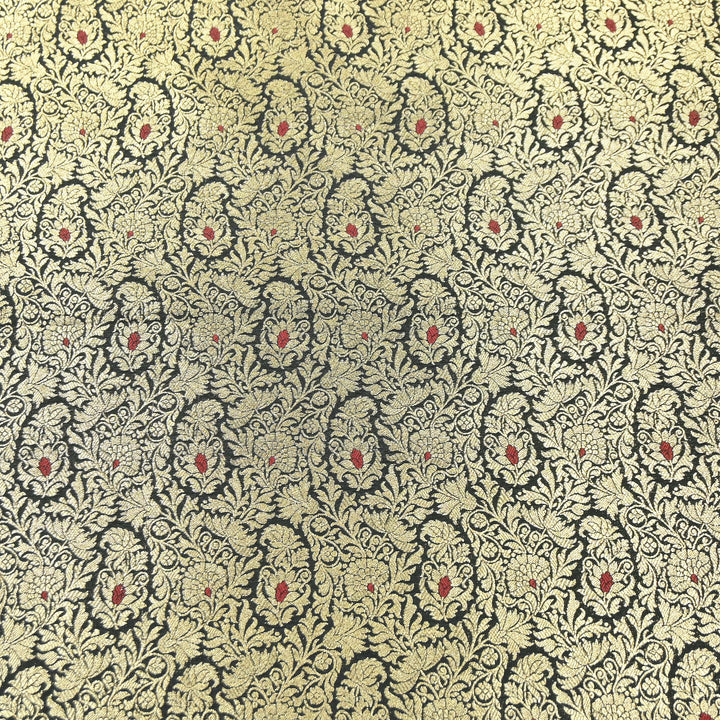 Premium Satin Mina Zari Brocade Fabric | Designer Fabric | ZZ1217-1