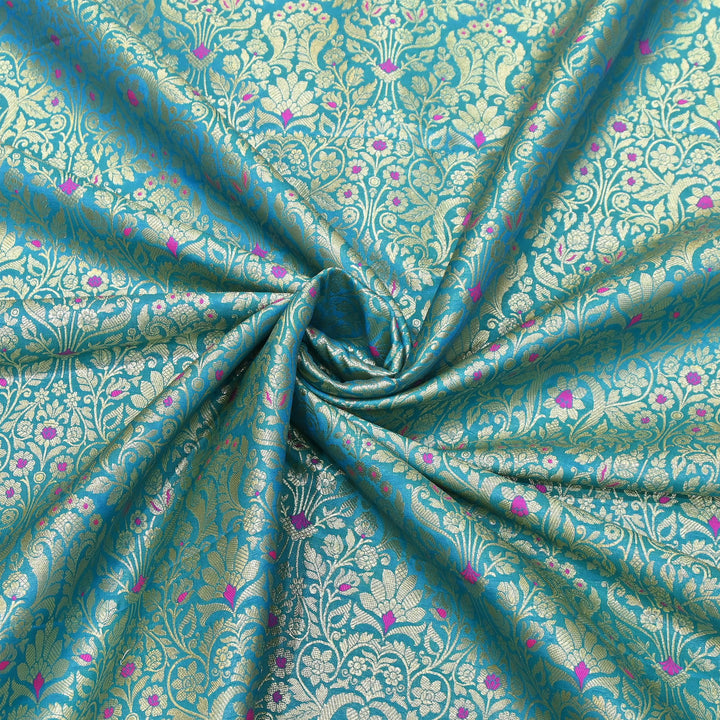 Premium Paudi Brocade Mina Jaal Fabric | Designer Fabric | ZZ0230-19