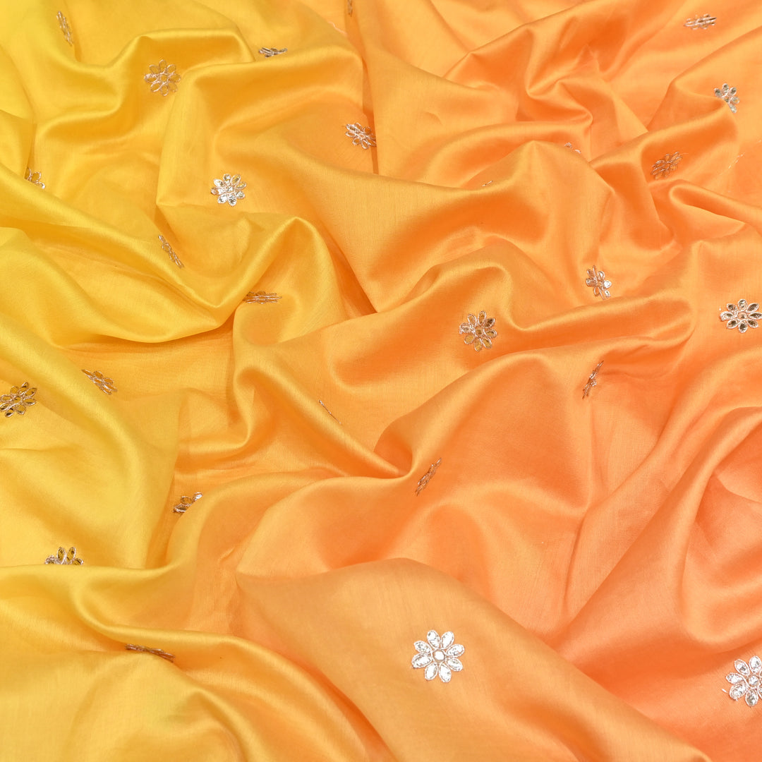 Silk Chanderi Zari Foil Embroidery Fabric – Premium Designer Ethnic Fabric 200154-2