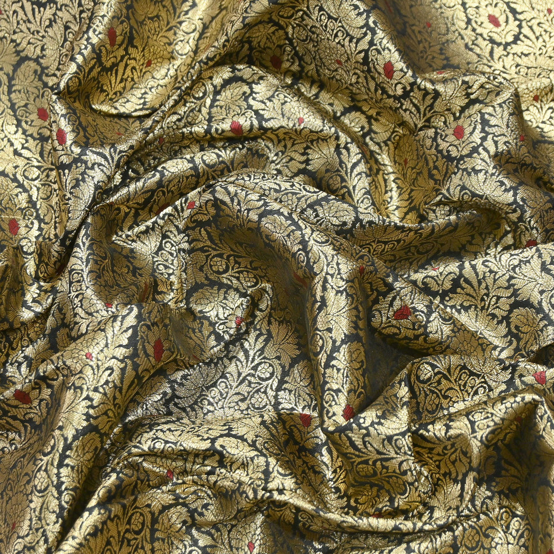 Premium Satin Mina Zari Brocade Fabric | Designer Fabric | ZZ1217-1