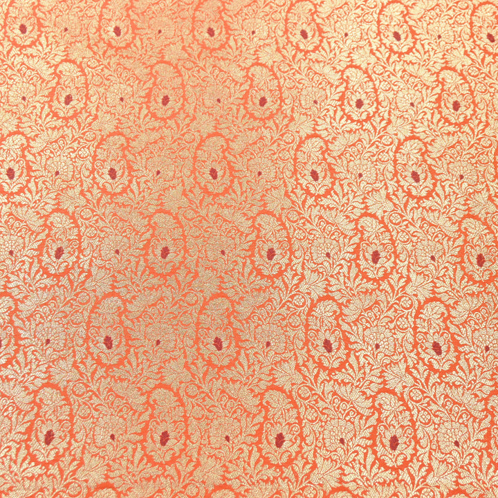 Premium Satin Mina Zari Brocade Fabric | Designer Fabric | ZZ1217-2