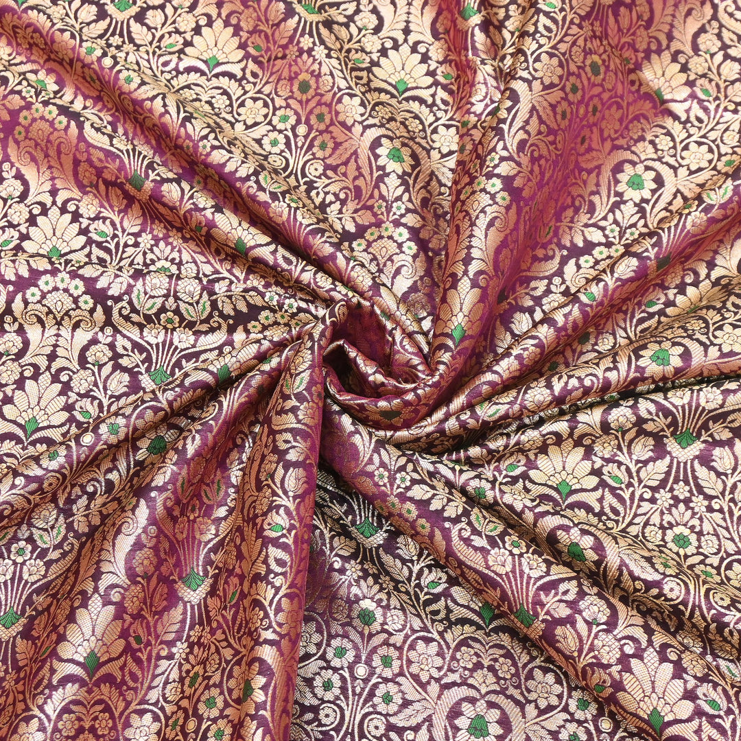 Premium Paudi Brocade Mina Jaal Fabric | Designer Fabric | ZZ0230-21