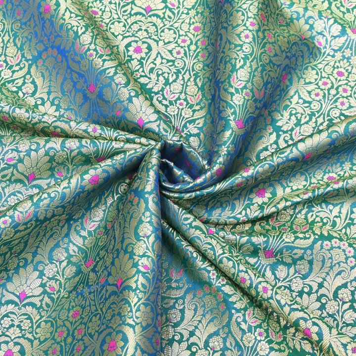 Premium Paudi Brocade Mina Jaal Fabric | Designer Fabric | ZZ0230-22