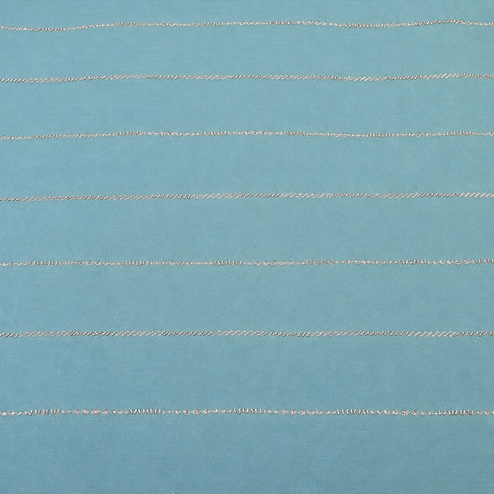 Premium Chinon Zari & Moti Work  Stripe Embroidery Fabric | Designer Fabric - V2616C-3