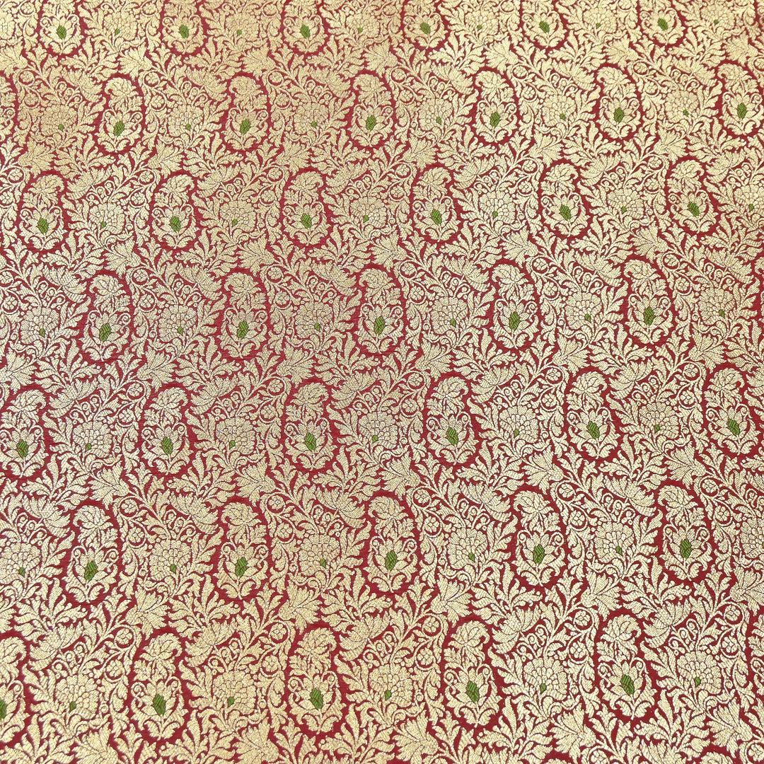 Premium Satin Mina Zari Brocade Fabric | Designer Fabric | ZZ1217-5