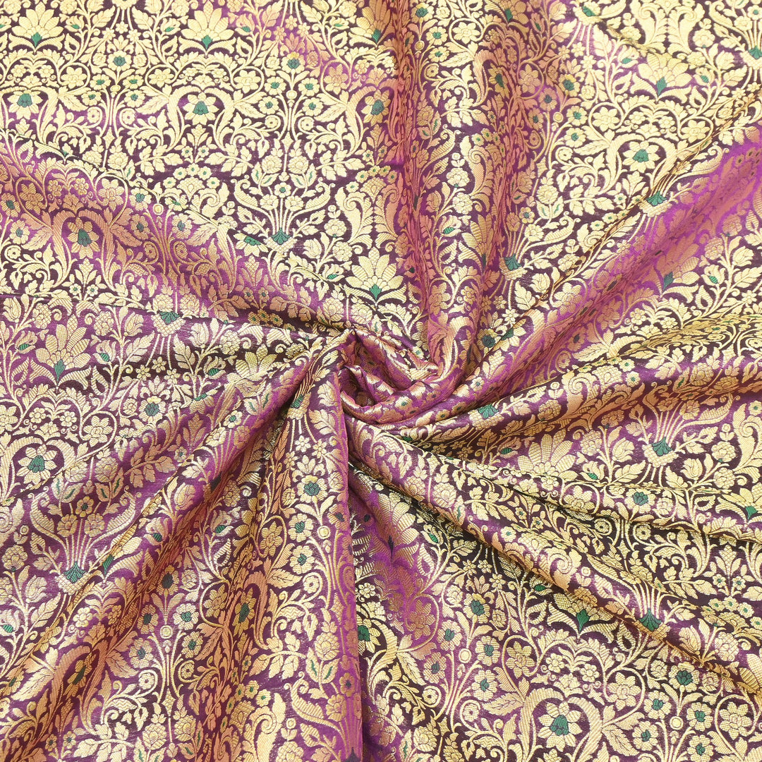 Premium Paudi Brocade Mina Jaal Fabric | Designer Fabric | ZZ0230-23