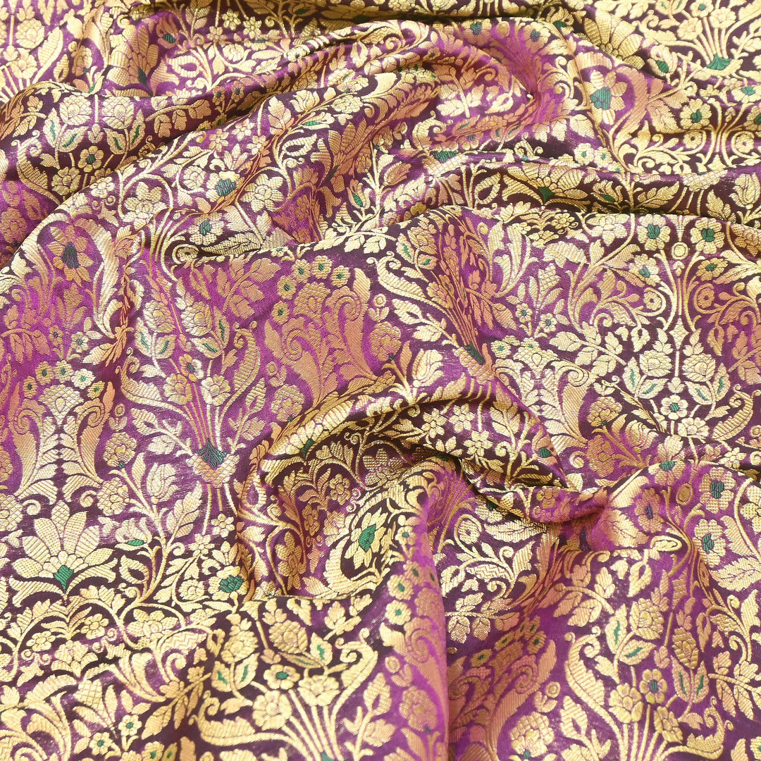 Premium Paudi Brocade Mina Jaal Fabric | Designer Fabric | ZZ0230-23