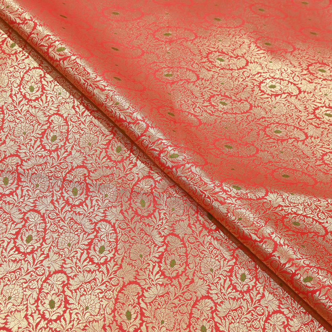 Premium Satin Mina Zari Brocade Fabric | Designer Fabric | ZZ1217-7