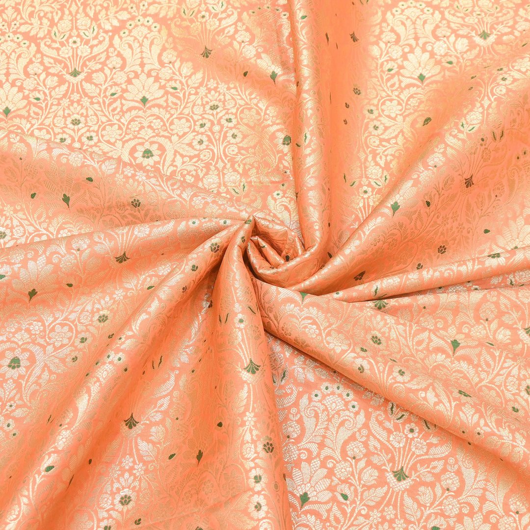 Premium Paudi Brocade Mina Jaal Fabric | Designer Fabric | ZZ0230-24