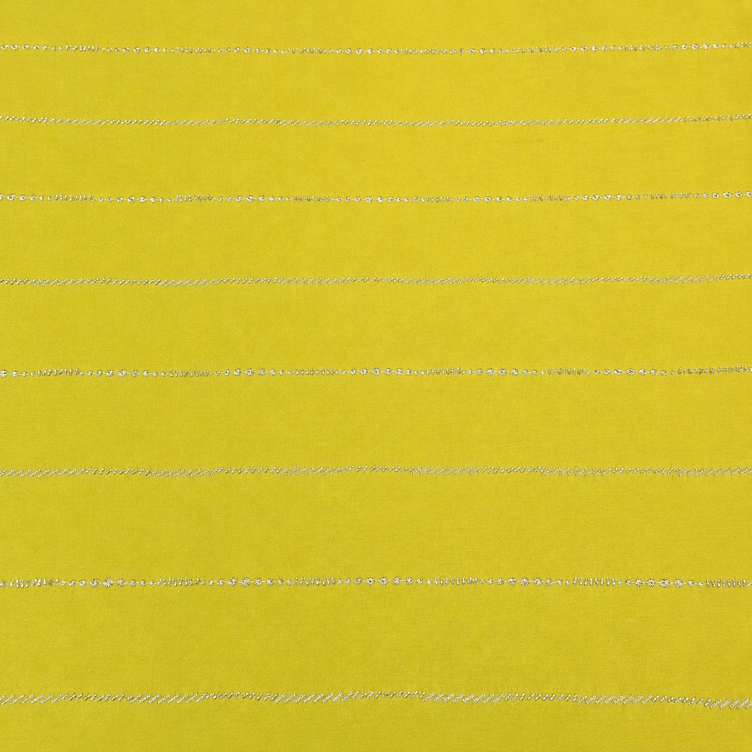Premium Chinon Zari & Moti Work  Stripe Embroidery Fabric | Designer Fabric - V2616C-4