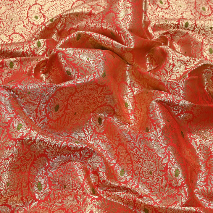 Premium Satin Mina Zari Brocade Fabric | Designer Fabric | ZZ1217-7