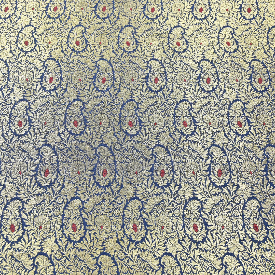 Premium Satin Mina Zari Brocade Fabric | Designer Fabric | ZZ1217-8