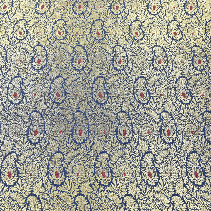 Premium Satin Mina Zari Brocade Fabric | Designer Fabric | ZZ1217-8