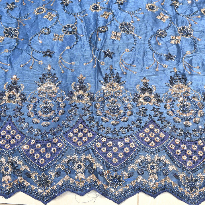 Imported Handwork Embroidery Fabric 60" | Designer Fabrics | AF6819-01