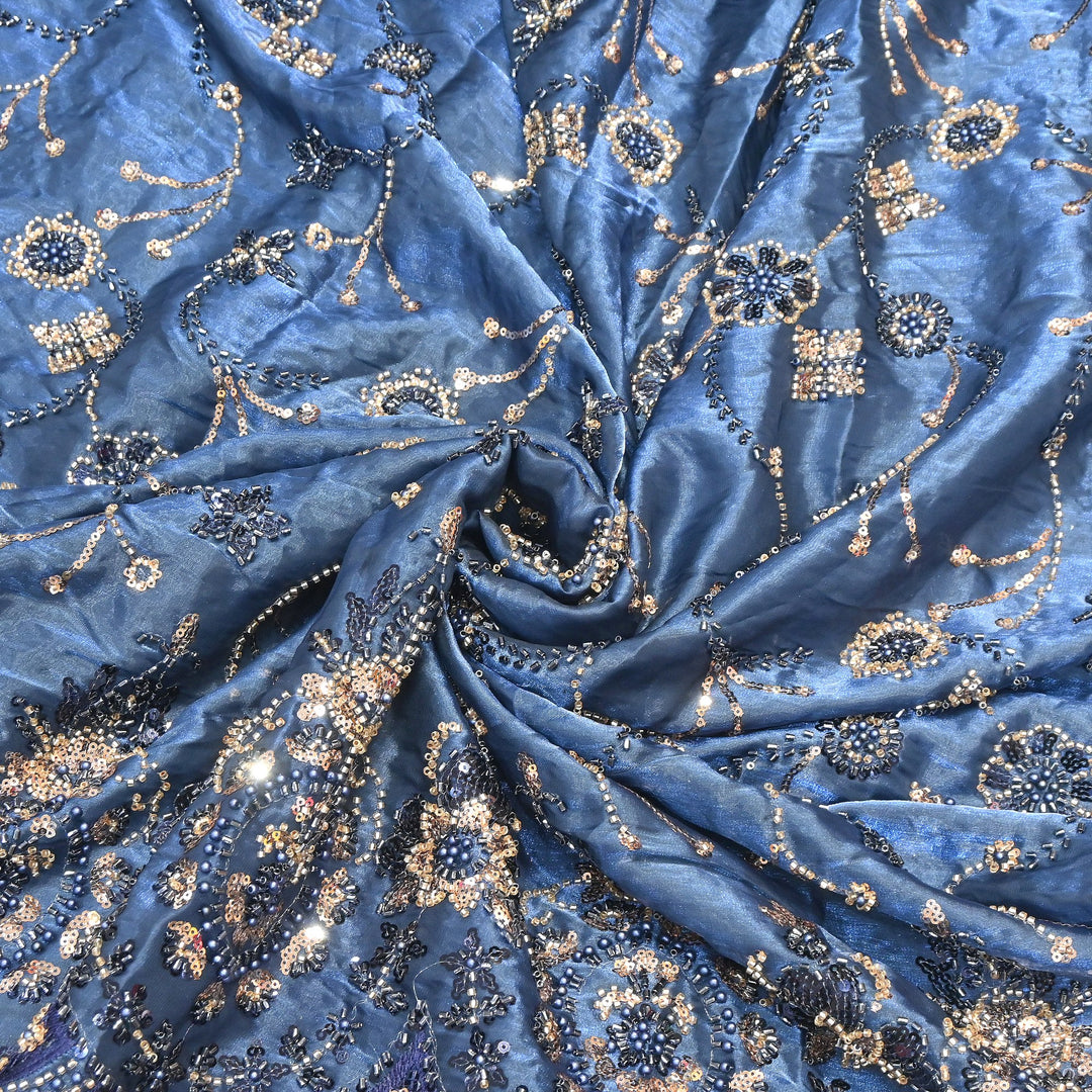 Imported Handwork Embroidery Fabric 60" | Designer Fabrics | AF6819-01