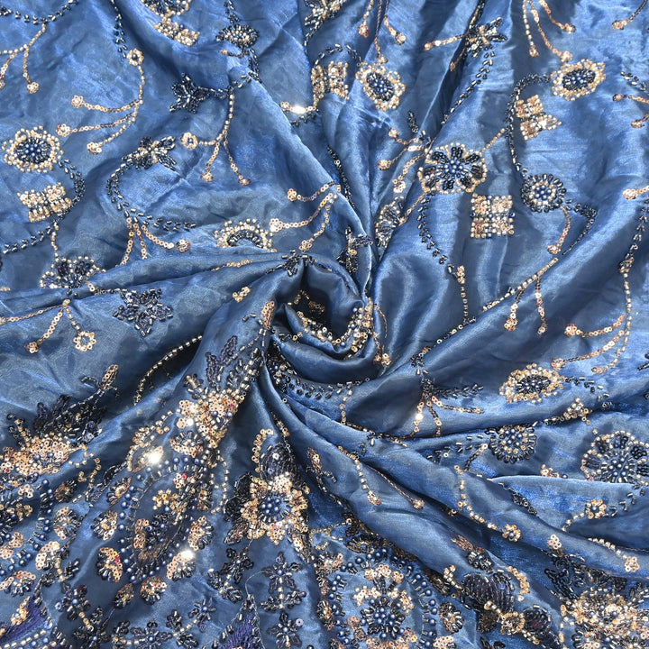 Imported Handwork Embroidery Fabric 60" | Designer Fabrics | AF6819-01