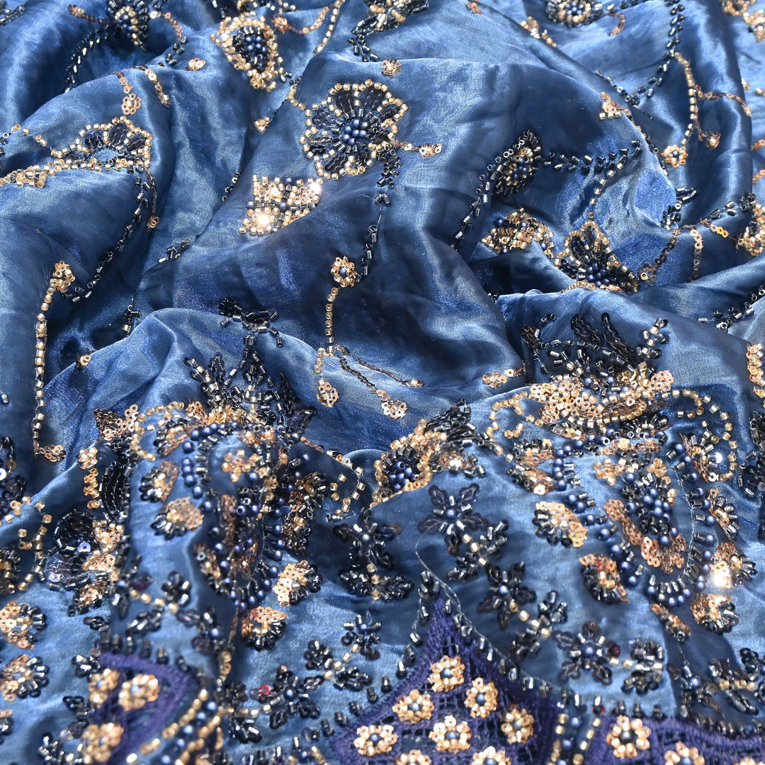 Imported Handwork Embroidery Fabric 60" | Designer Fabrics | AF6819-01