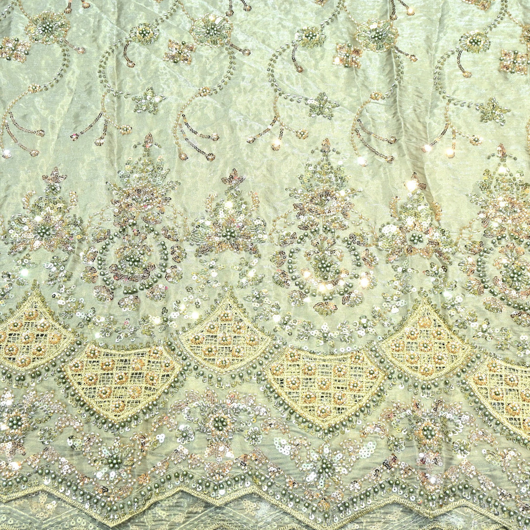 Imported Handwork Embroidery Fabric 60" | Designer Fabrics | AF6819-02
