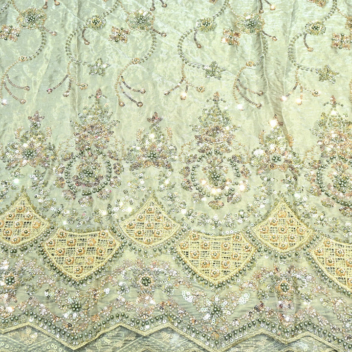 Imported Handwork Embroidery Fabric 60" | Designer Fabrics | AF6819-02