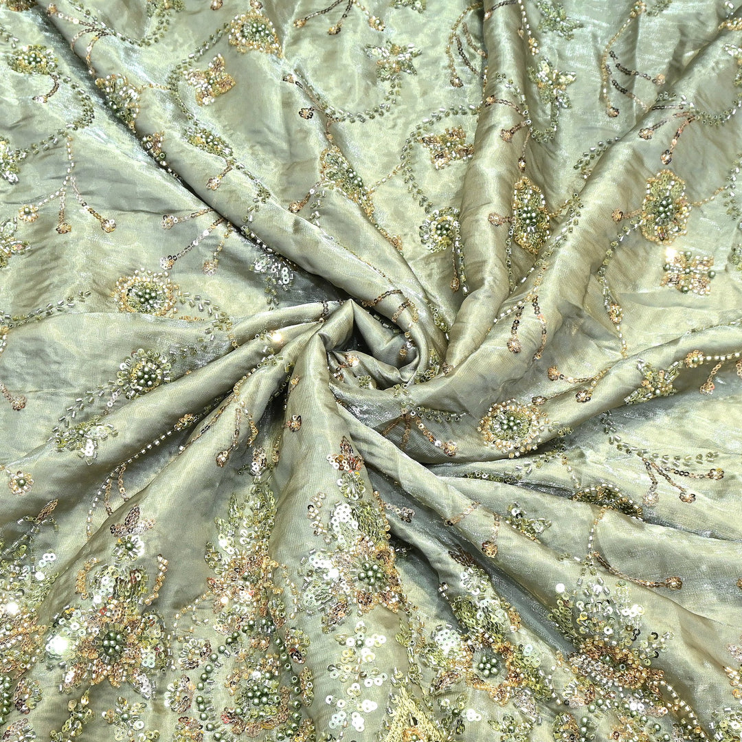Imported Handwork Embroidery Fabric 60" | Designer Fabrics | AF6819-02