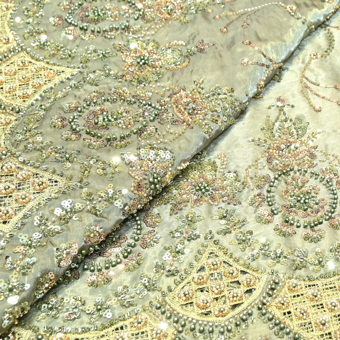 Imported Handwork Embroidery Fabric 60" | Designer Fabrics | AF6819-02
