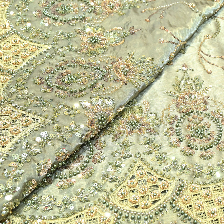 Imported Handwork Embroidery Fabric 60" | Designer Fabrics | AF6819-02
