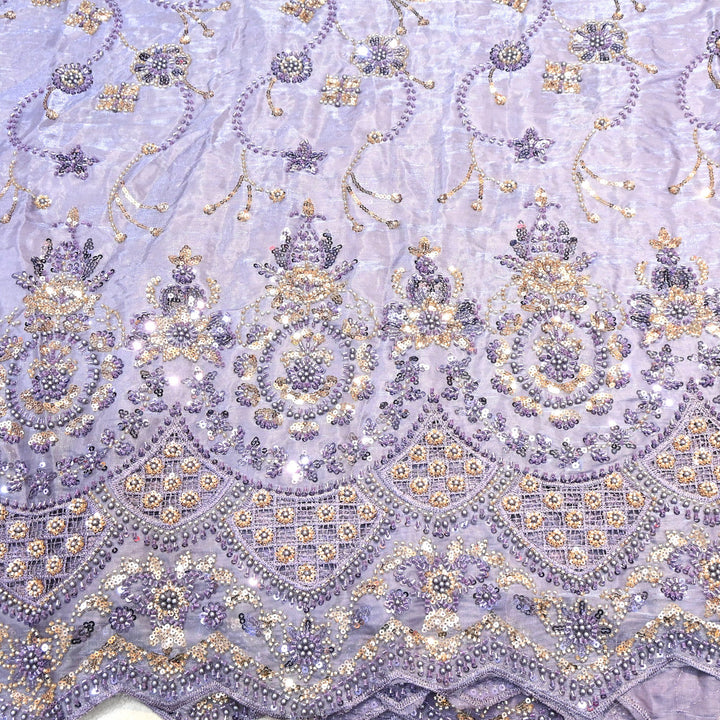 Imported Handwork Embroidery Fabric 60" | Designer Fabrics | AF6819-03