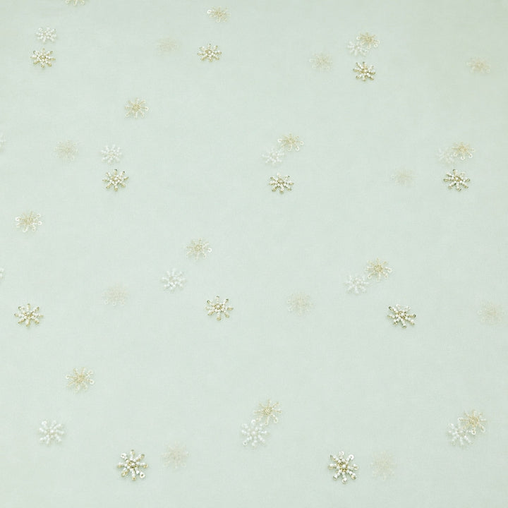 Silk Organza Moti & Sequence Embroidery Designer Fabric- PA2178-1