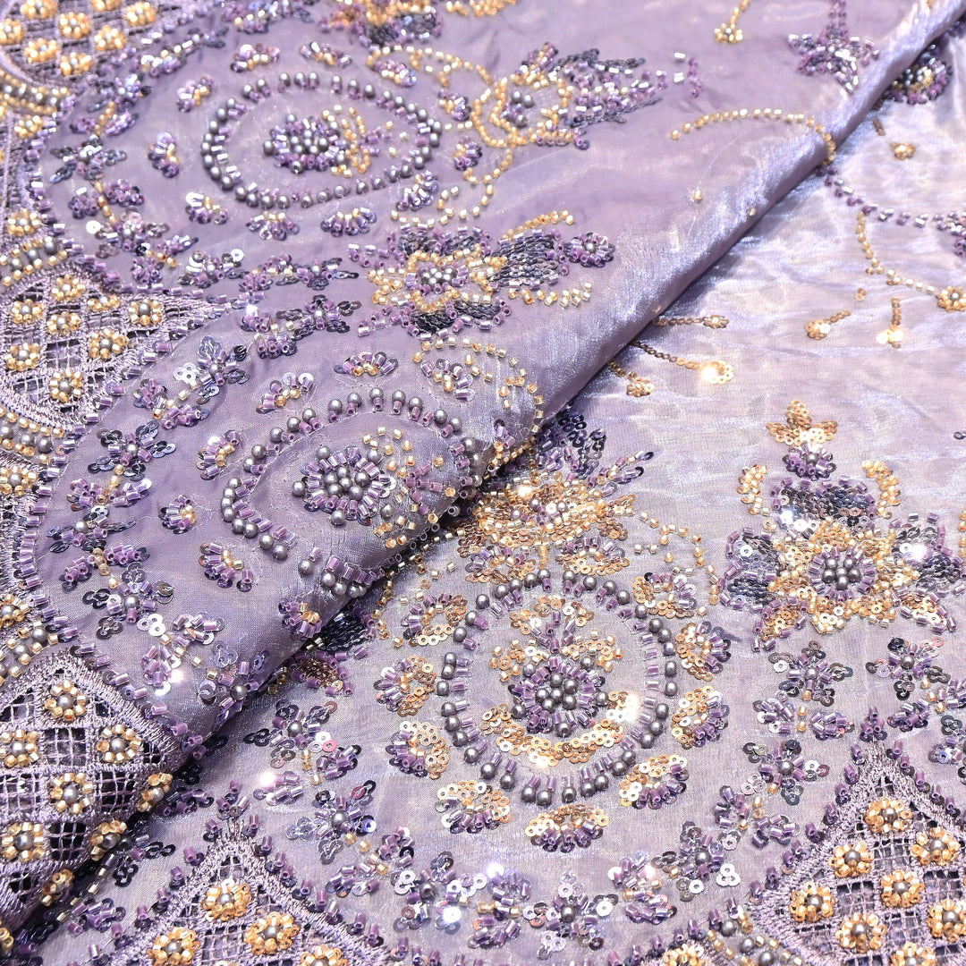 Imported Handwork Embroidery Fabric 60" | Designer Fabrics | AF6819-03