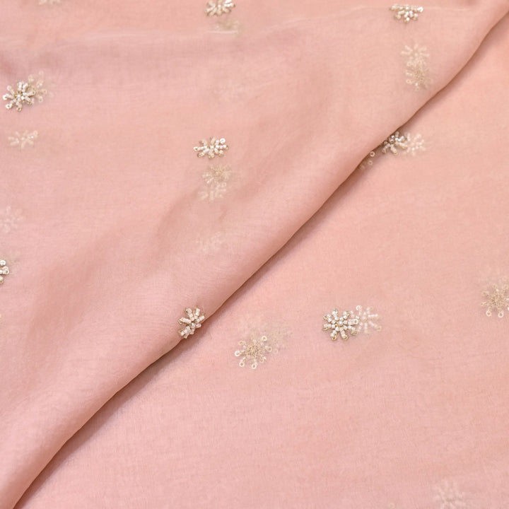 Silk Organza Moti & Sequence Embroidery Designer Fabric- PA2178-2